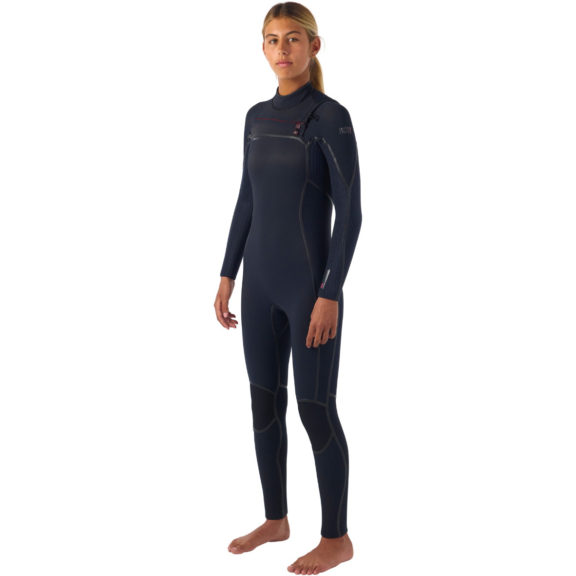 2026 O'Neill Womens Hyperfreak Fire 4/3+mm Chest Zip Wetsuit 5664 - Black /... Black